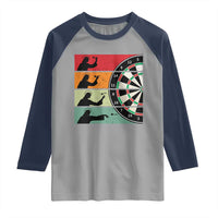 Vintage Darts Player Christian Faith Gift Raglan Shirt Jesus Bullseye Shooter - Wonder Print Shop