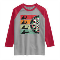 Vintage Darts Player Christian Faith Gift Raglan Shirt Jesus Bullseye Shooter - Wonder Print Shop