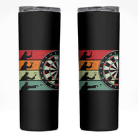 Vintage Darts Player Christian Faith Gift Skinny Tumbler Jesus Bullseye Shooter - Wonder Print Shop