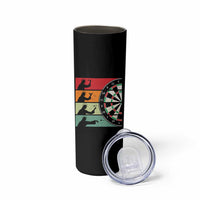 Vintage Darts Player Christian Faith Gift Skinny Tumbler Jesus Bullseye Shooter - Wonder Print Shop