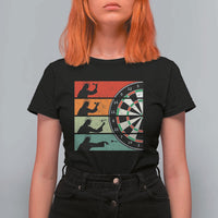 Vintage Darts Player Christian Faith Gift T Shirt For Women Jesus Bullseye Shooter - Wonder Print Shop