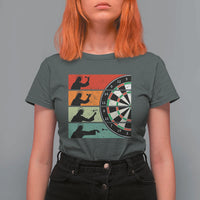 Vintage Darts Player Christian Faith Gift T Shirt For Women Jesus Bullseye Shooter - Wonder Print Shop