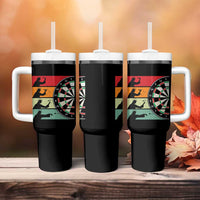 Vintage Darts Player Christian Faith Gift Tumbler With Handle Jesus Bullseye Shooter - Wonder Print Shop