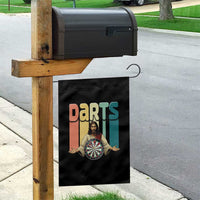 Funny Jesus Dart Player Sunset Retro Vintage Garden Flag Christian Dartist Gift - Wonder Print Shop