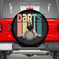 Funny Jesus Dart Player Sunset Retro Vintage Spare Tire Cover Christian Dartist Gift - Wonder Print Shop