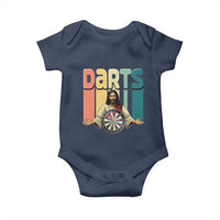 Funny Jesus Dart Player Sunset Retro Vintage Baby Onesie Christian Dartist Gift - Wonder Print Shop