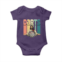 Funny Jesus Dart Player Sunset Retro Vintage Baby Onesie Christian Dartist Gift - Wonder Print Shop