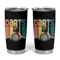 Funny Jesus Dart Player Sunset Retro Vintage Tumbler Cup Christian Dartist Gift - Wonder Print Shop