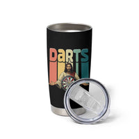 Funny Jesus Dart Player Sunset Retro Vintage Tumbler Cup Christian Dartist Gift - Wonder Print Shop