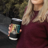 Funny Jesus Dart Player Sunset Retro Vintage Tumbler Cup Christian Dartist Gift - Wonder Print Shop