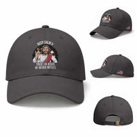 Keep Calm And Trust In Jesus Baseball Cap Christian Dartist Gift