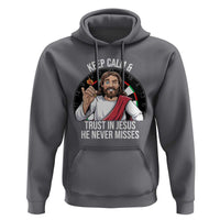 Keep Calm And Trust In Jesus Hoodie Christian Dartist Gift - Wonder Print Shop