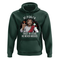 Keep Calm And Trust In Jesus Hoodie Christian Dartist Gift - Wonder Print Shop