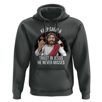 Keep Calm And Trust In Jesus Hoodie Christian Dartist Gift - Wonder Print Shop