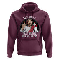 Keep Calm And Trust In Jesus Hoodie Christian Dartist Gift - Wonder Print Shop
