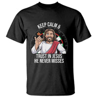 Keep Calm And Trust In Jesus T Shirt Christian Dartist Gift - Wonder Print Shop
