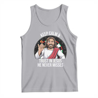 Keep Calm And Trust In Jesus Tank Top Christian Dartist Gift - Wonder Print Shop