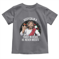 Keep Calm And Trust In Jesus Toddler T Shirt Christian Dartist Gift - Wonder Print Shop