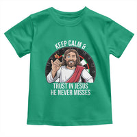Keep Calm And Trust In Jesus Toddler T Shirt Christian Dartist Gift - Wonder Print Shop