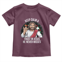 Keep Calm And Trust In Jesus Toddler T Shirt Christian Dartist Gift - Wonder Print Shop