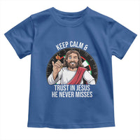 Keep Calm And Trust In Jesus Toddler T Shirt Christian Dartist Gift - Wonder Print Shop