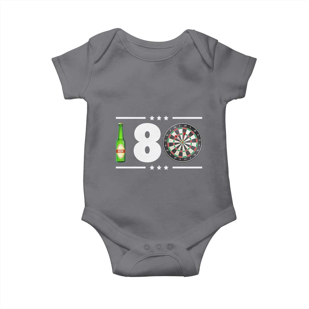 Darts Master 180 And Beer Baby Onesie Funny Bullseye Shooter Gift - Wonder Print Shop