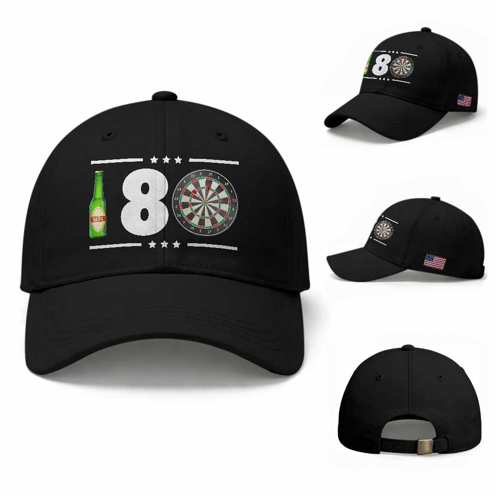 Darts Master 180 And Beer Baseball Cap Funny Bullseye Shooter Gift
