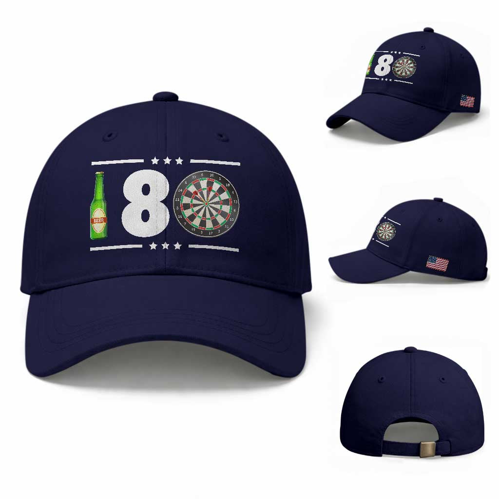Darts Master 180 And Beer Baseball Cap Funny Bullseye Shooter Gift