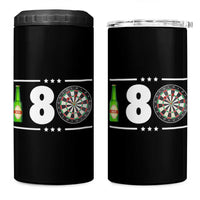Darts Master 180 And Beer 4 in 1 Can Cooler Tumbler Funny Bullseye Shooter Gift - Wonder Print Shop