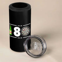 Darts Master 180 And Beer 4 in 1 Can Cooler Tumbler Funny Bullseye Shooter Gift - Wonder Print Shop
