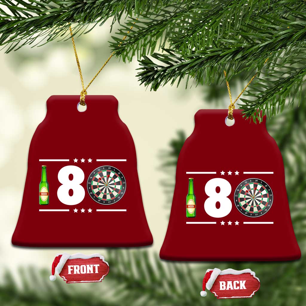 Darts Master 180 And Beer Ceramic Ornament Funny Bullseye Shooter Gift - Wonder Print Shop