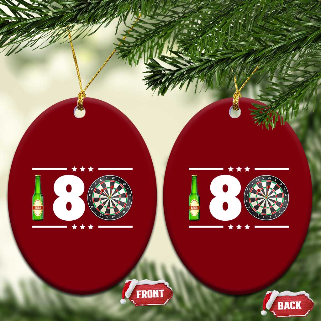 Darts Master 180 And Beer Ceramic Ornament Funny Bullseye Shooter Gift - Wonder Print Shop