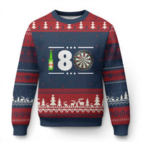 Darts Master 180 And Beer Ugly Christmas Sweater Funny Bullseye Shooter Gift - Wonder Print Shop