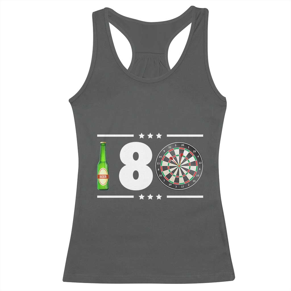 Darts Master 180 And Beer Racerback Tank Top Funny Bullseye Shooter Gift - Wonder Print Shop