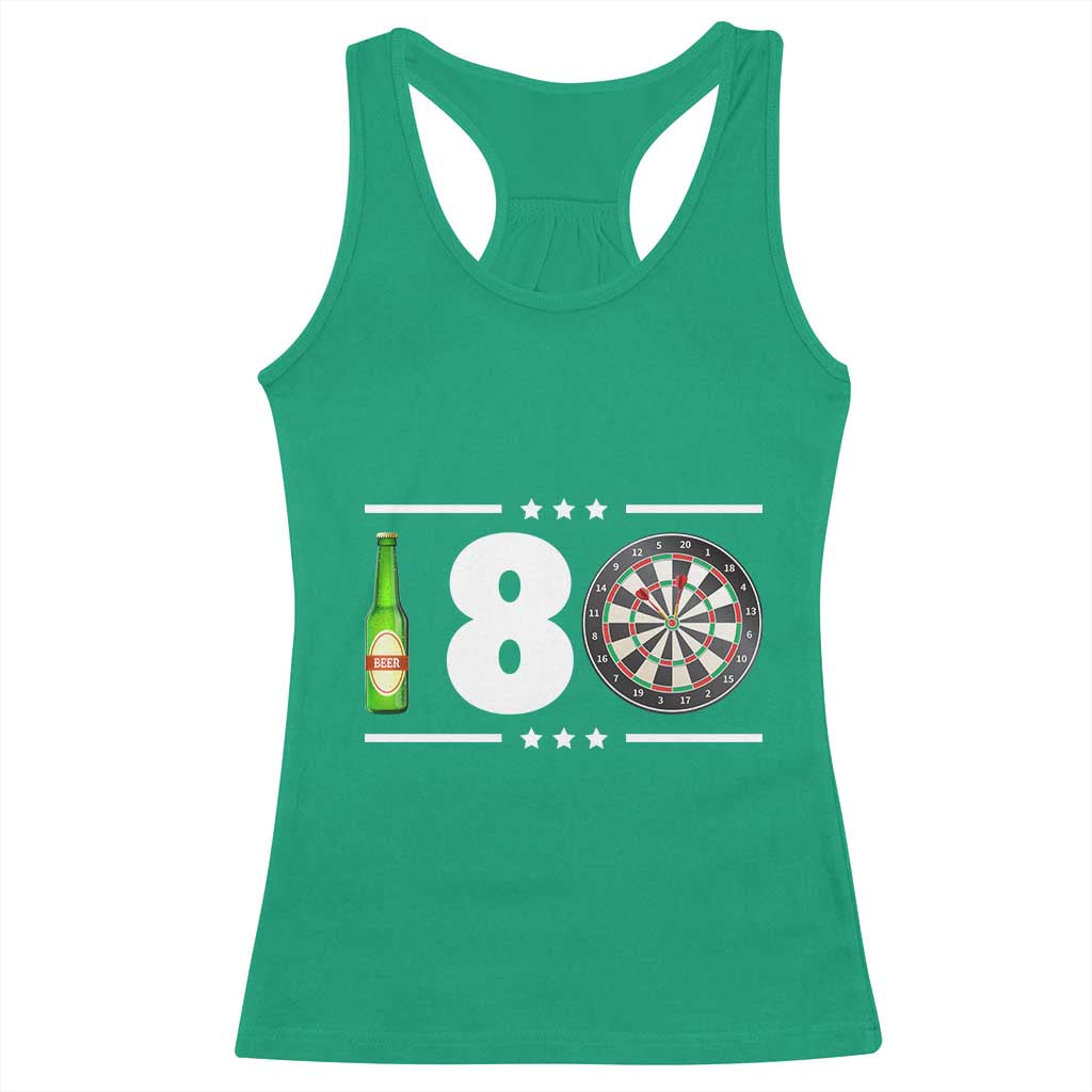 Darts Master 180 And Beer Racerback Tank Top Funny Bullseye Shooter Gift - Wonder Print Shop