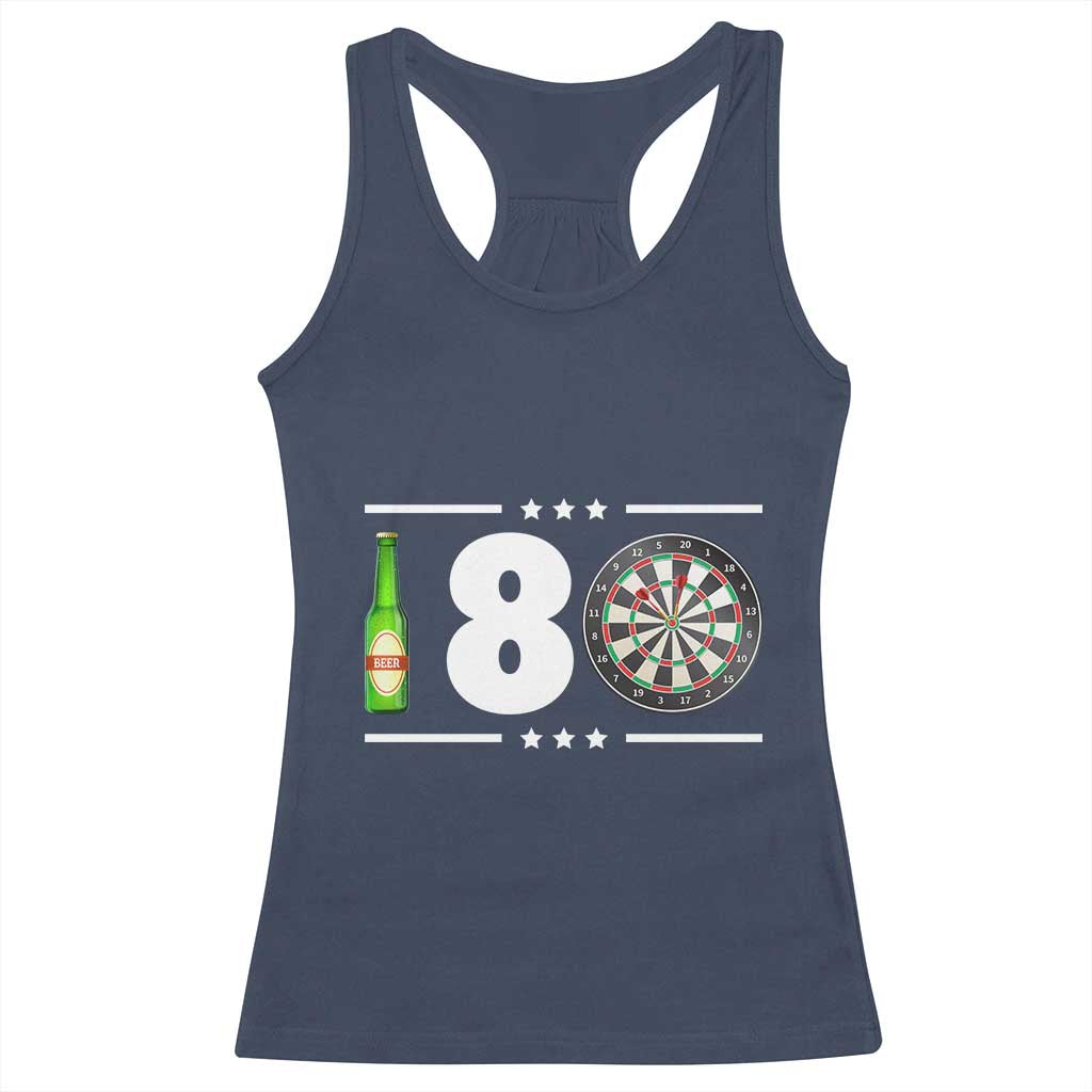 Darts Master 180 And Beer Racerback Tank Top Funny Bullseye Shooter Gift - Wonder Print Shop