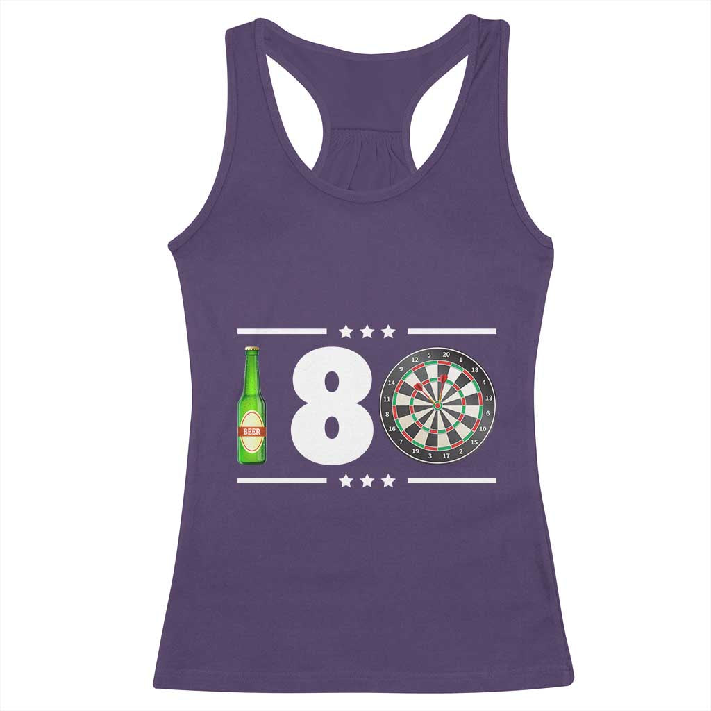 Darts Master 180 And Beer Racerback Tank Top Funny Bullseye Shooter Gift - Wonder Print Shop