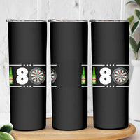 Darts Master 180 And Beer Skinny Tumbler Funny Bullseye Shooter Gift - Wonder Print Shop