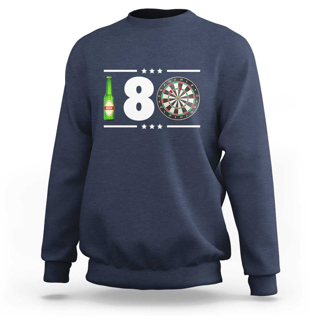 Darts Master 180 And Beer Sweatshirt Funny Bullseye Shooter Gift - Wonder Print Shop