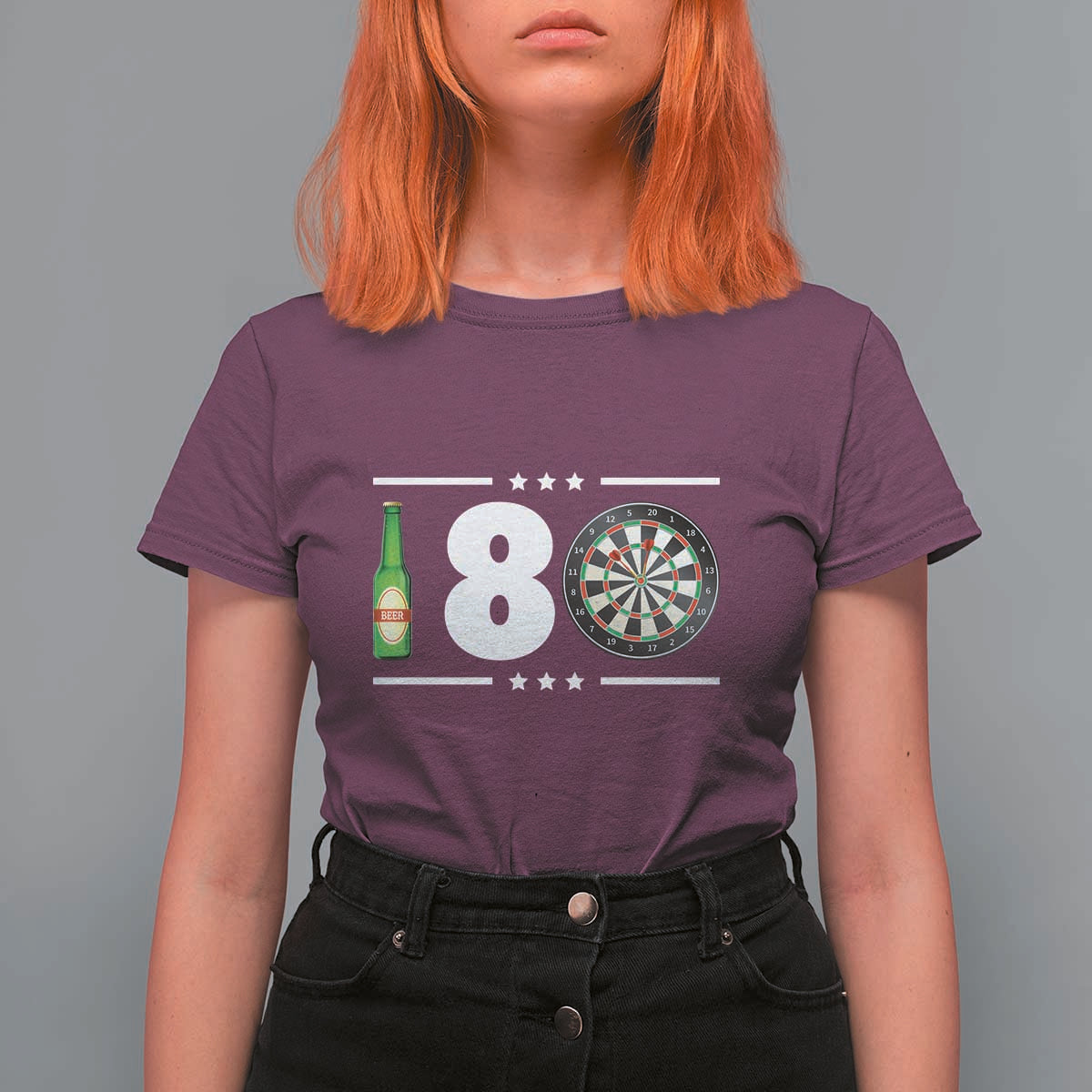 Darts Master 180 And Beer T Shirt For Women Funny Bullseye Shooter Gift - Wonder Print Shop