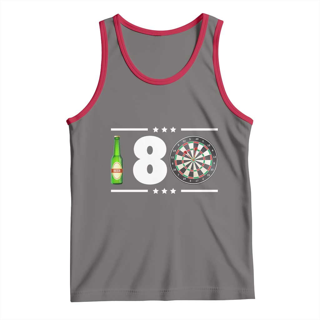 Darts Master 180 And Beer Tank Top Funny Bullseye Shooter Gift - Wonder Print Shop