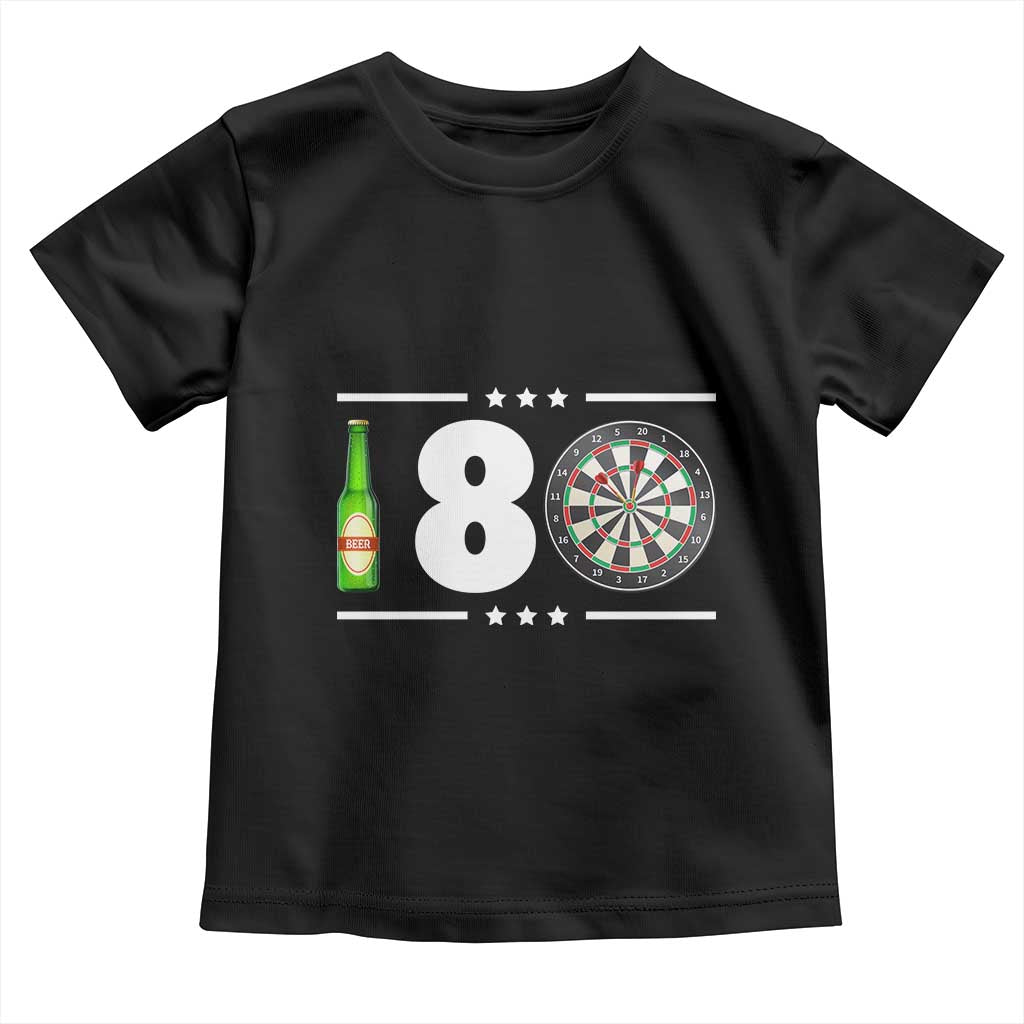 Darts Master 180 And Beer Toddler T Shirt Funny Bullseye Shooter Gift - Wonder Print Shop