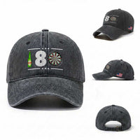 Darts Master 180 And Beer Washed Cotton Baseball Cap Funny Bullseye Shooter Gift