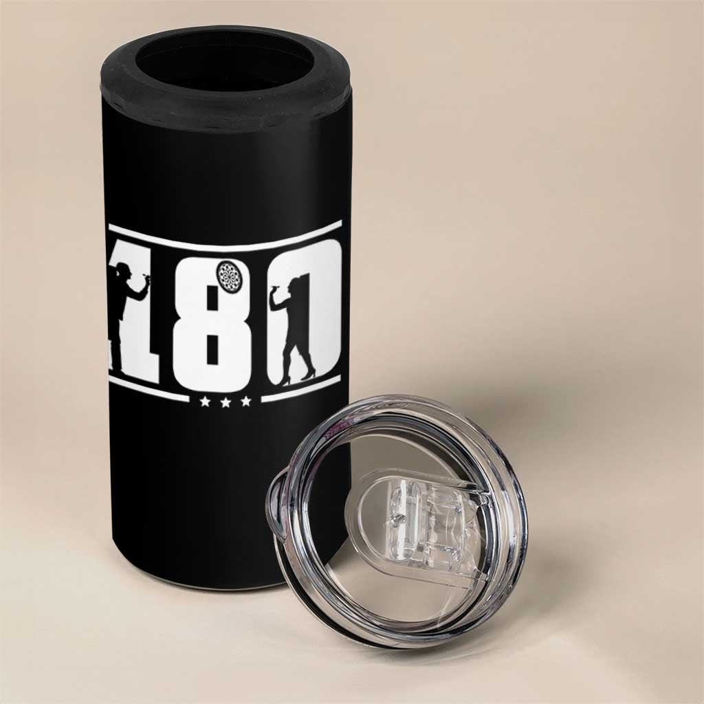 Darts 180 Max Score Player 4 in 1 Can Cooler Tumbler Darts Fan Gift - Wonder Print Shop