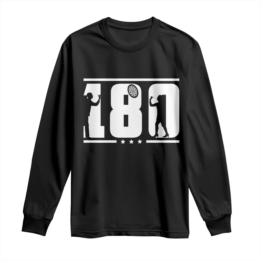 Darts 180 Max Score Player Long Sleeve Shirt Darts Fan Gift - Wonder Print Shop