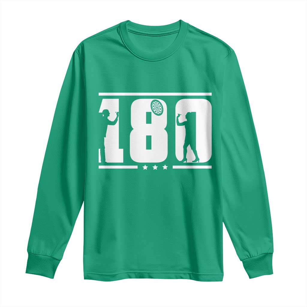 Darts 180 Max Score Player Long Sleeve Shirt Darts Fan Gift - Wonder Print Shop