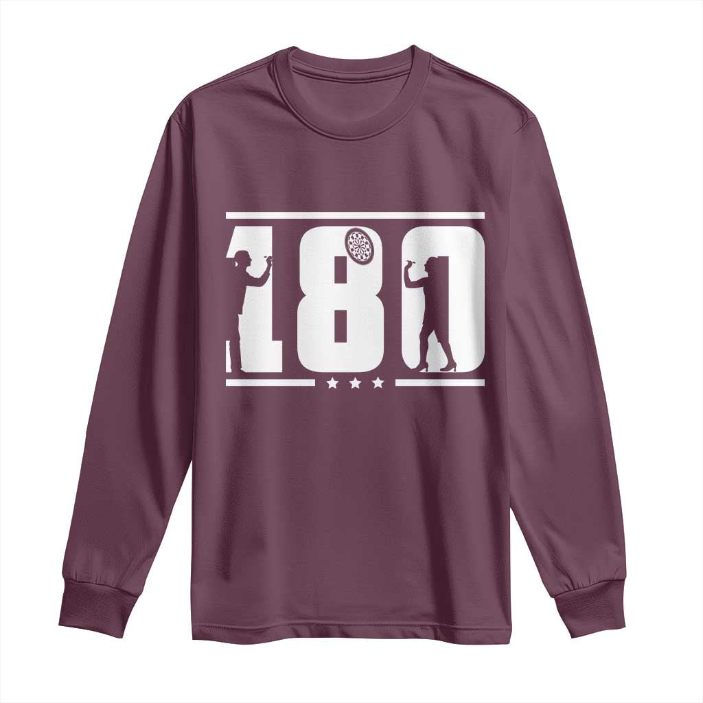 Darts 180 Max Score Player Long Sleeve Shirt Darts Fan Gift - Wonder Print Shop