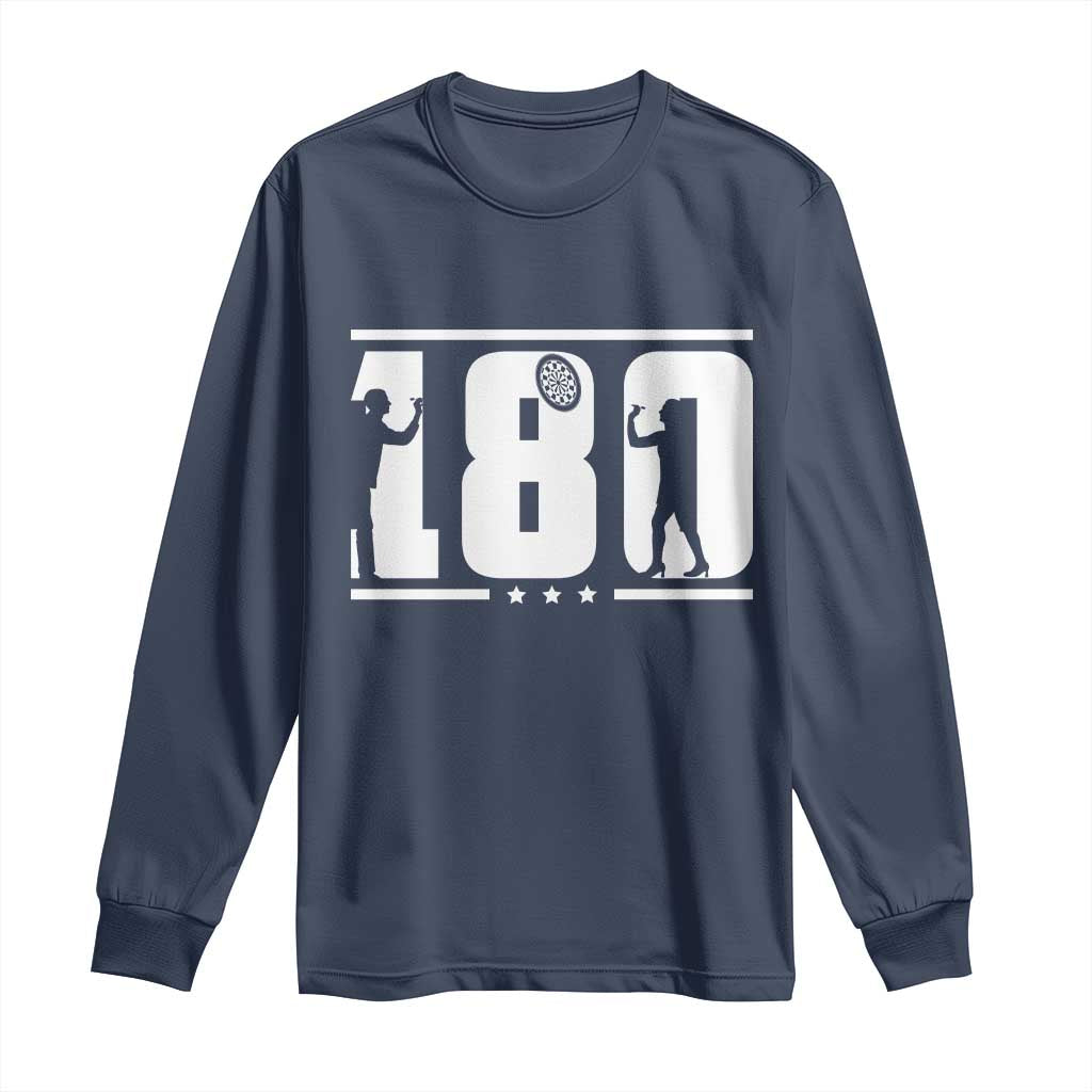 Darts 180 Max Score Player Long Sleeve Shirt Darts Fan Gift - Wonder Print Shop
