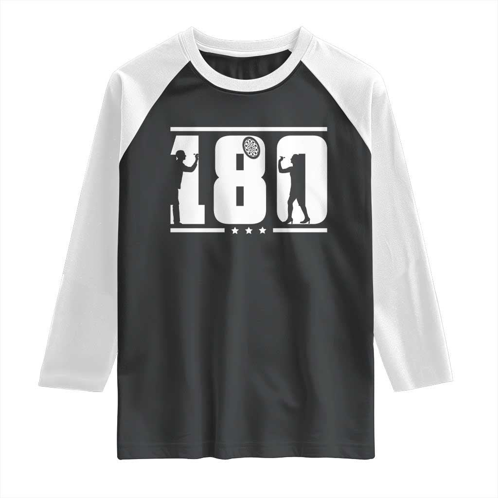 Darts 180 Max Score Player Raglan Shirt Darts Fan Gift - Wonder Print Shop