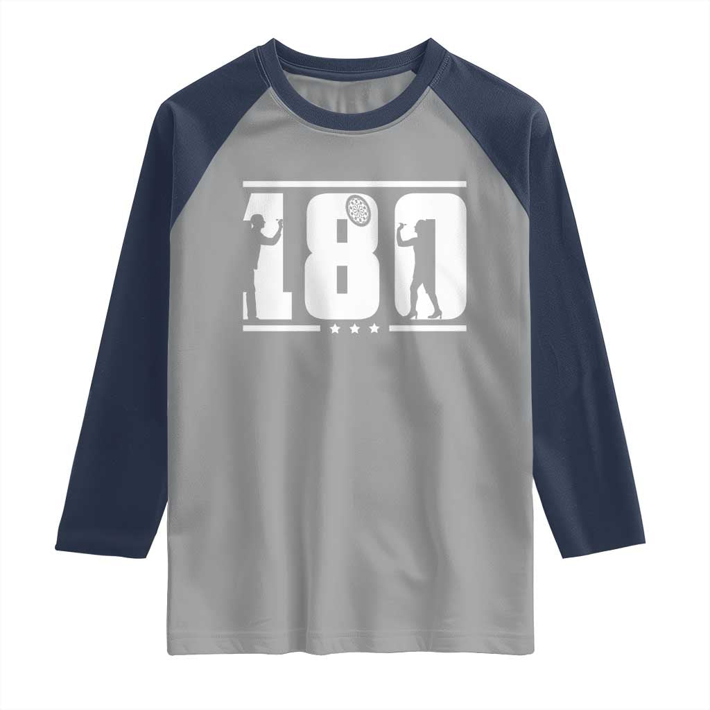 Darts 180 Max Score Player Raglan Shirt Darts Fan Gift - Wonder Print Shop